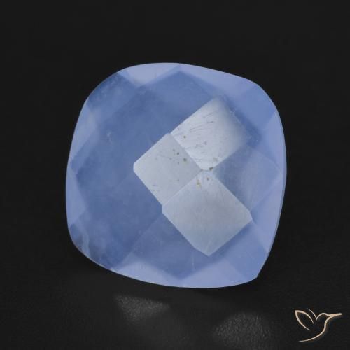 Calcedonia Azul púrpura natural de 4.34 ct, Forma Cojín, Translúcido