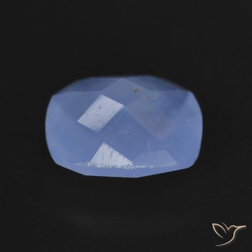 Calcedonia Azul púrpura natural de 4.34 ct, Forma Cojín, Translúcido