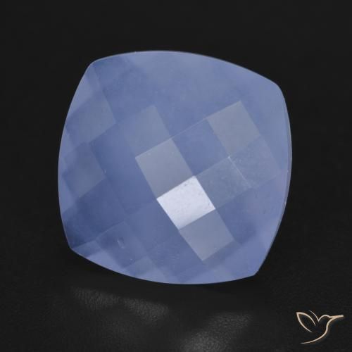 Calcedonia Azul púrpura natural de 5.72 ct, Forma Cojín, Translúcido