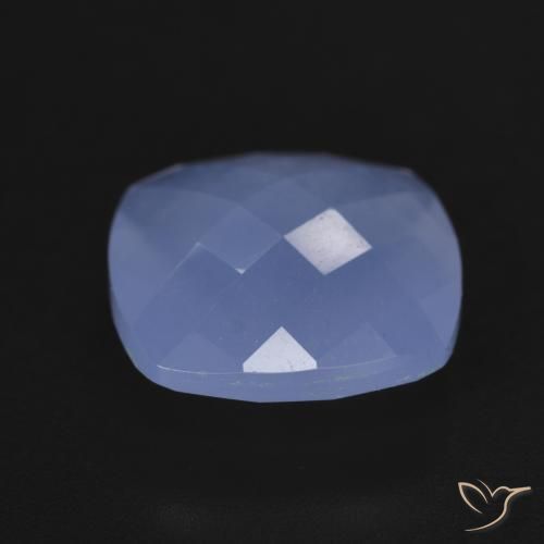Calcedonia Azul púrpura natural de 5.72 ct, Forma Cojín, Translúcido