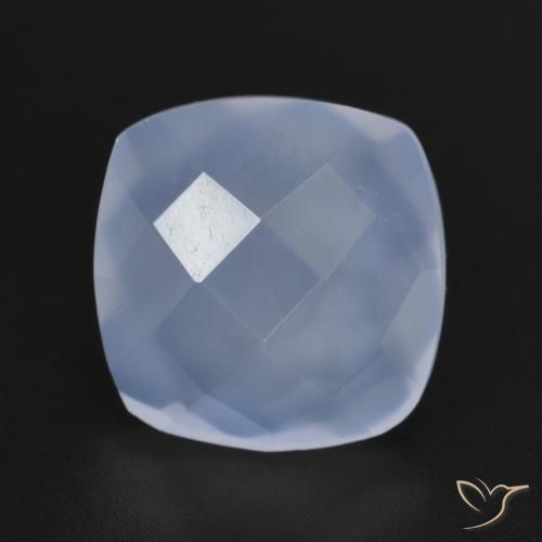 5.83ct Natural Azul púrpura Calcedonia, Forma Cojín, Translúcido