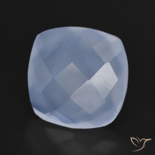 Calcedonia Azul púrpura natural de 5.83 ct, Forma Cojín, Translúcido
