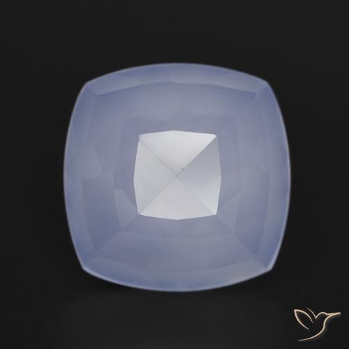 7.04ct Natural Violeta claro Calcedonia, Forma Cojín, Translúcido