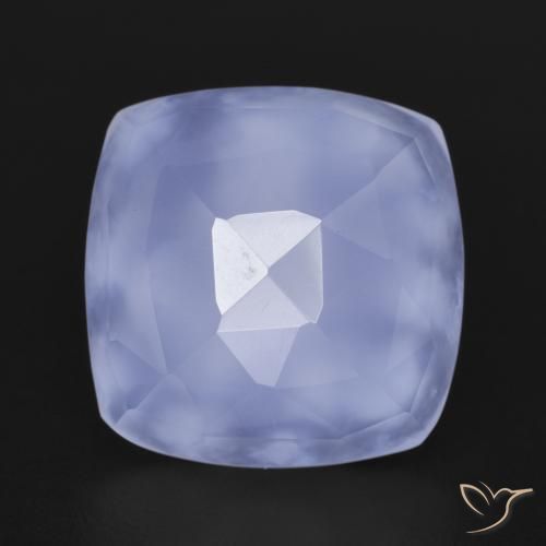 7.19ct Natural Violeta real Calcedonia, Forma Cojín, Translúcido