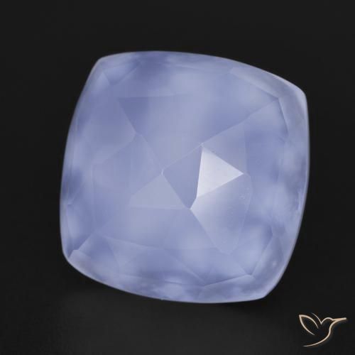 Calcedonia Violeta real natural de 7.19 ct, Forma Cojín, Translúcido