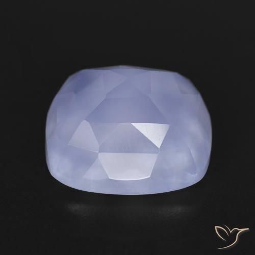 Calcedonia Violeta real natural de 7.19 ct, Forma Cojín, Translúcido
