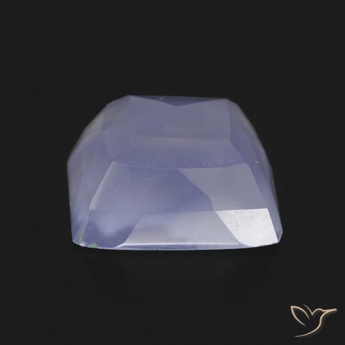 Calcedonia Violeta real natural de 6.74 ct, Cuadrado, Translúcido