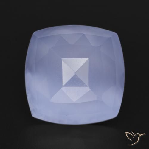 6.96ct Natural Violeta real Calcedonia, Forma Cojín, Translúcido