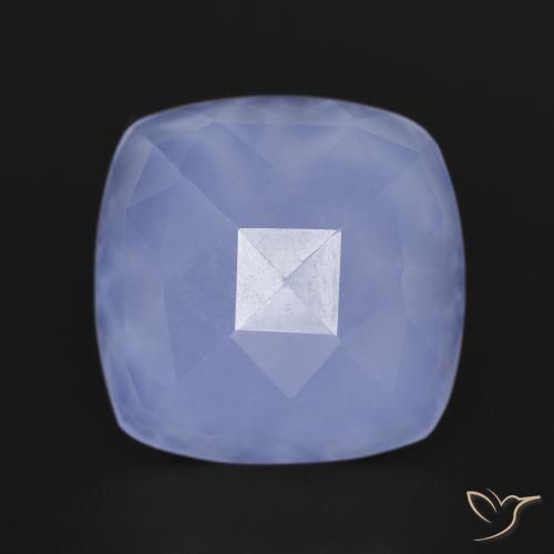 6.67ct Natural Violeta real Calcedonia, Forma Cojín, Translúcido