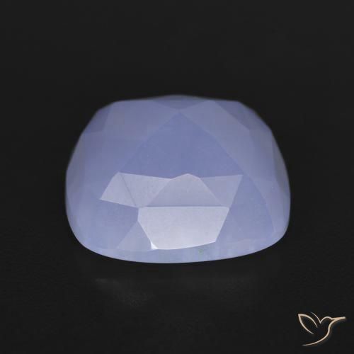 Calcedonia Violeta real natural de 6.67 ct, Forma Cojín, Translúcido