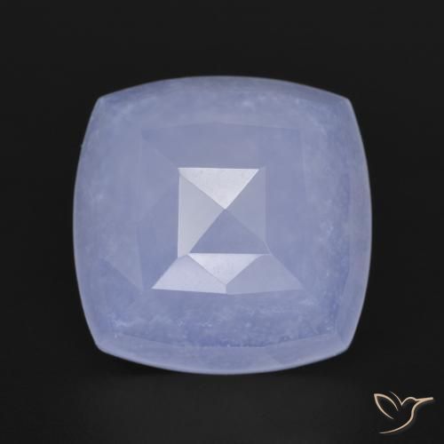 6.95ct Natural Violeta azulado Calcedonia, Forma Cojín, Translúcido
