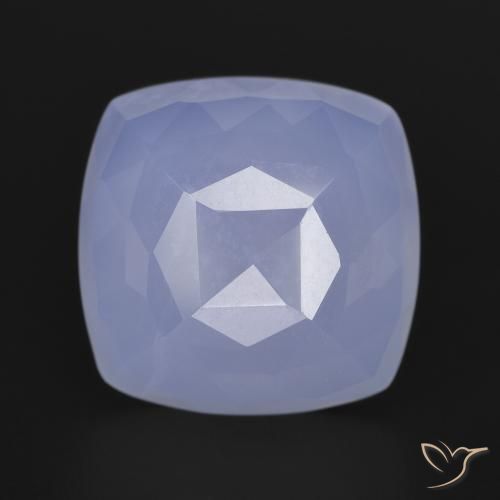 9.35ct Natural Violeta medio Calcedonia, Forma Cojín, Translúcido