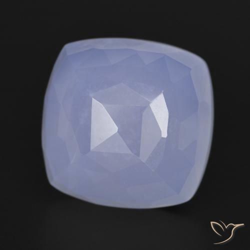 Calcedonia Violeta medio natural de 9.35 ct, Forma Cojín, Translúcido