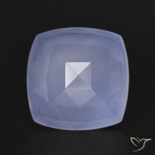 6.64ct Natural Violeta azulado Calcedonia, Forma Cojín, Translúcido