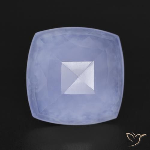 5.97ct Natural Violeta medio Calcedonia, Forma Cojín, Translúcido