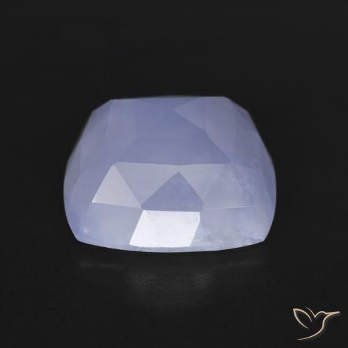 Calcedonia Violeta medio natural de 5.97 ct, Forma Cojín, Translúcido