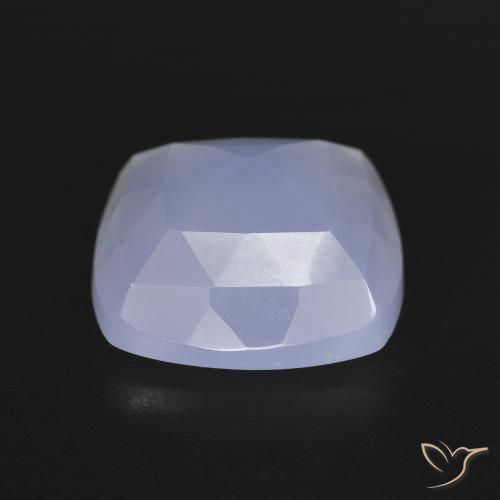 Calcedonia Azul púrpura natural de 6.76 ct, Forma Cojín, Translúcido