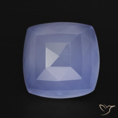 7.05ct Natural Azul violeta Calcedonia, Forma Cojín, Translúcido