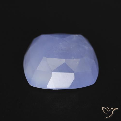 Calcedonia Azul violeta natural de 5.77 ct, Forma Cojín, Translúcido