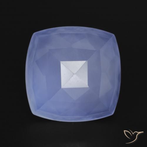 6.45ct Natural Azul claro Calcedonia, Forma Cojín, Translúcido