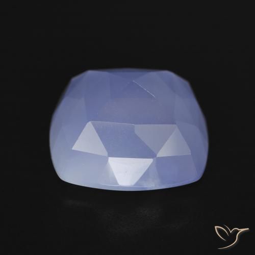 Calcedonia Azul claro natural de 6.45 ct, Forma Cojín, Translúcido