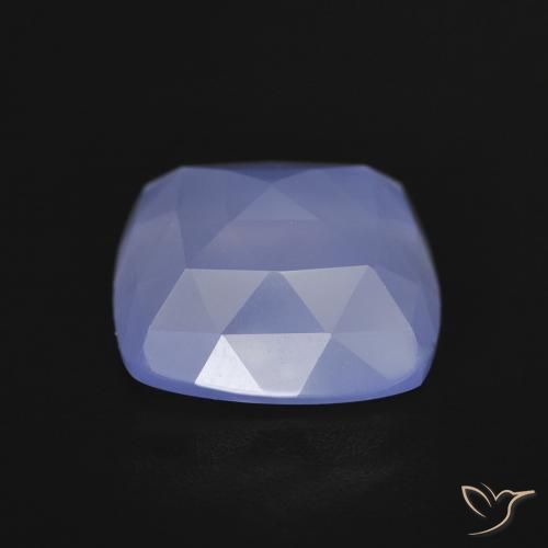 Calcedonia Azul púrpura natural de 5.59 ct, Forma Cojín, Translúcido