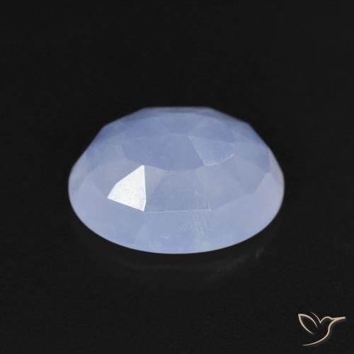 Calcedonia Azul púrpura natural de 2.25 ct, Ovalada, Transparente