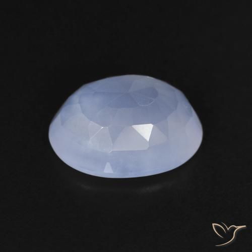Calcedonia Azul púrpura natural de 2.33 ct, Ovalada, Transparente