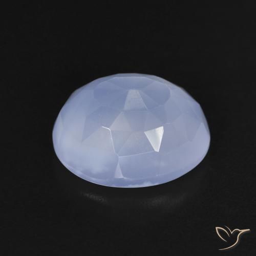 Calcedonia Azul púrpura natural de 3.62 ct, Ovalada, Transparente