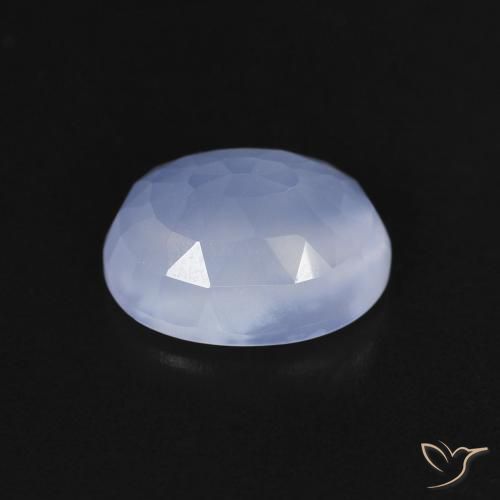 Calcedonia Azul púrpura natural de 2.51 ct, Ovalada, Transparente