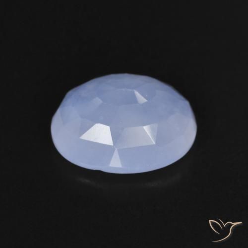 Calcedonia Azul púrpura natural de 2.34 ct, Ovalada, Transparente