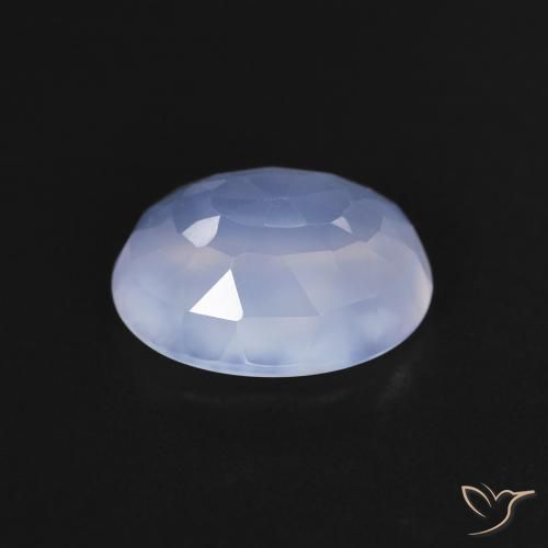 Calcedonia Azul púrpura natural de 2.26 ct, Ovalada, Transparente