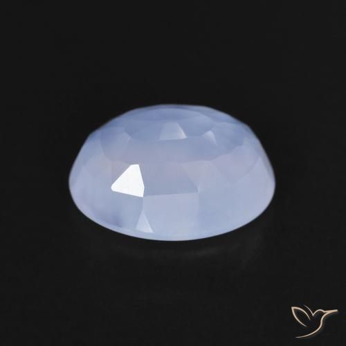Calcedonia Azul púrpura claro natural de 2.35 ct, Ovalada, Transparente