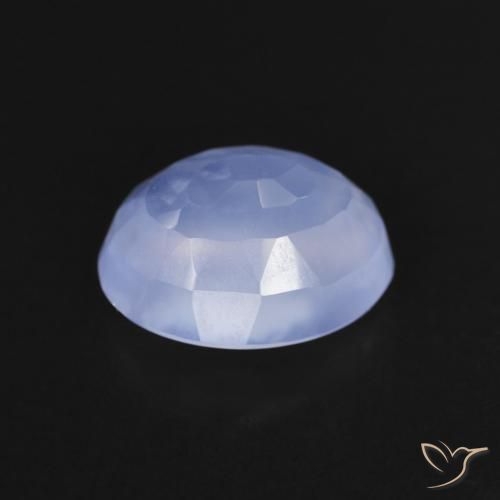 Calcedonia Azul púrpura natural de 2.48 ct, Ovalada, Transparente