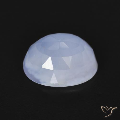 Calcedonia Azul púrpura natural de 2.71 ct, Ovalada, Transparente