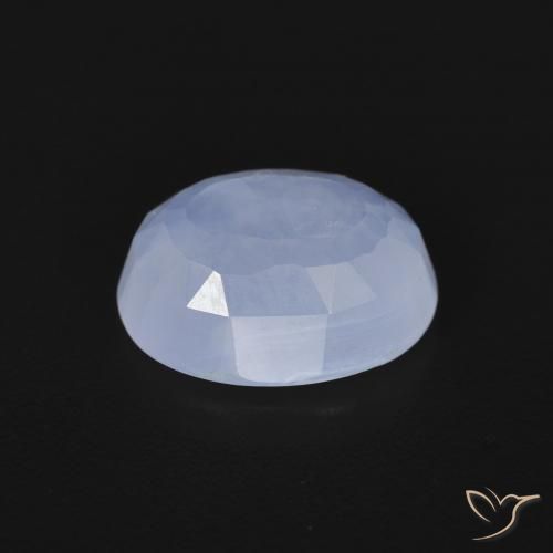 Calcedonia Azul púrpura natural de 2.71 ct, Ovalada, Transparente