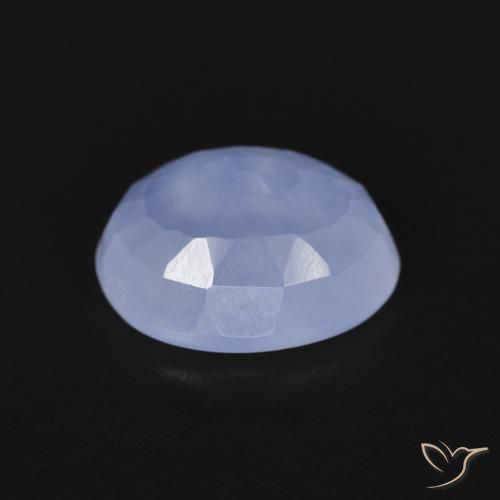 Calcedonia Azul púrpura natural de 2.35 ct, Ovalada, Transparente