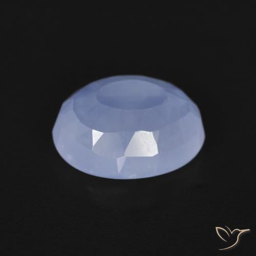 Calcedonia Azul púrpura natural de 2.36 ct, Ovalada, Transparente