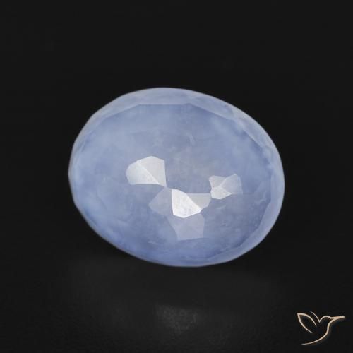 Calcedonia Azul púrpura natural de 2.34 ct, Ovalada, Transparente