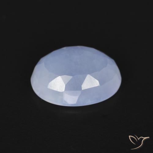 Calcedonia Azul púrpura natural de 2.34 ct, Ovalada, Transparente