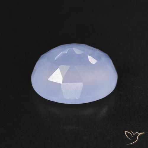 Calcedonia Azul púrpura natural de 2.67 ct, Ovalada, Transparente