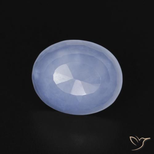 Calcedonia Azul púrpura natural de 2.47 ct, Ovalada, Transparente