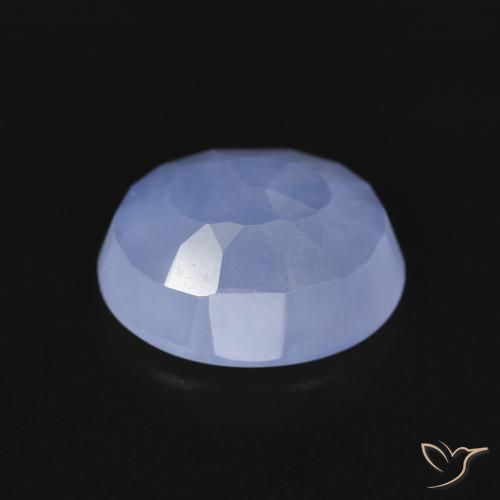 Calcedonia Azul púrpura natural de 2.61 ct, Ovalada, Transparente