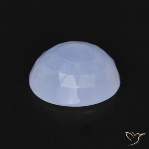 Calcedonia Azul púrpura natural de 2.70 ct, Ovalada, Transparente