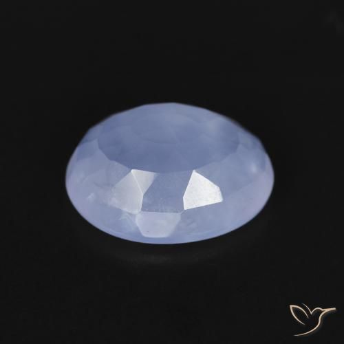 Calcedonia Azul púrpura natural de 2.34 ct, Ovalada, Transparente