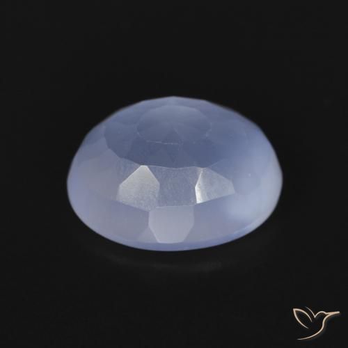 Calcedonia Azul púrpura natural de 2.73 ct, Ovalada, Transparente