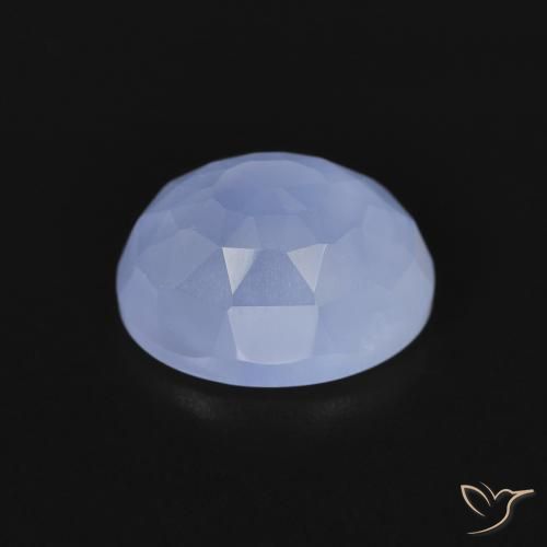 Calcedonia Azul púrpura natural de 2.83 ct, Ovalada, Transparente