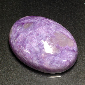 Charoíta Violeta natural de 10.93 ct, Corte Óvalo, Opaco
