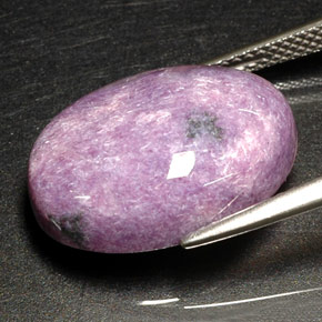 Charoíta violeta natural de 11,13 ct, corte óvalo, opaco