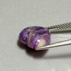 Charoíta Violeta natural de 4.46 ct, Forma de corazón, Opaco